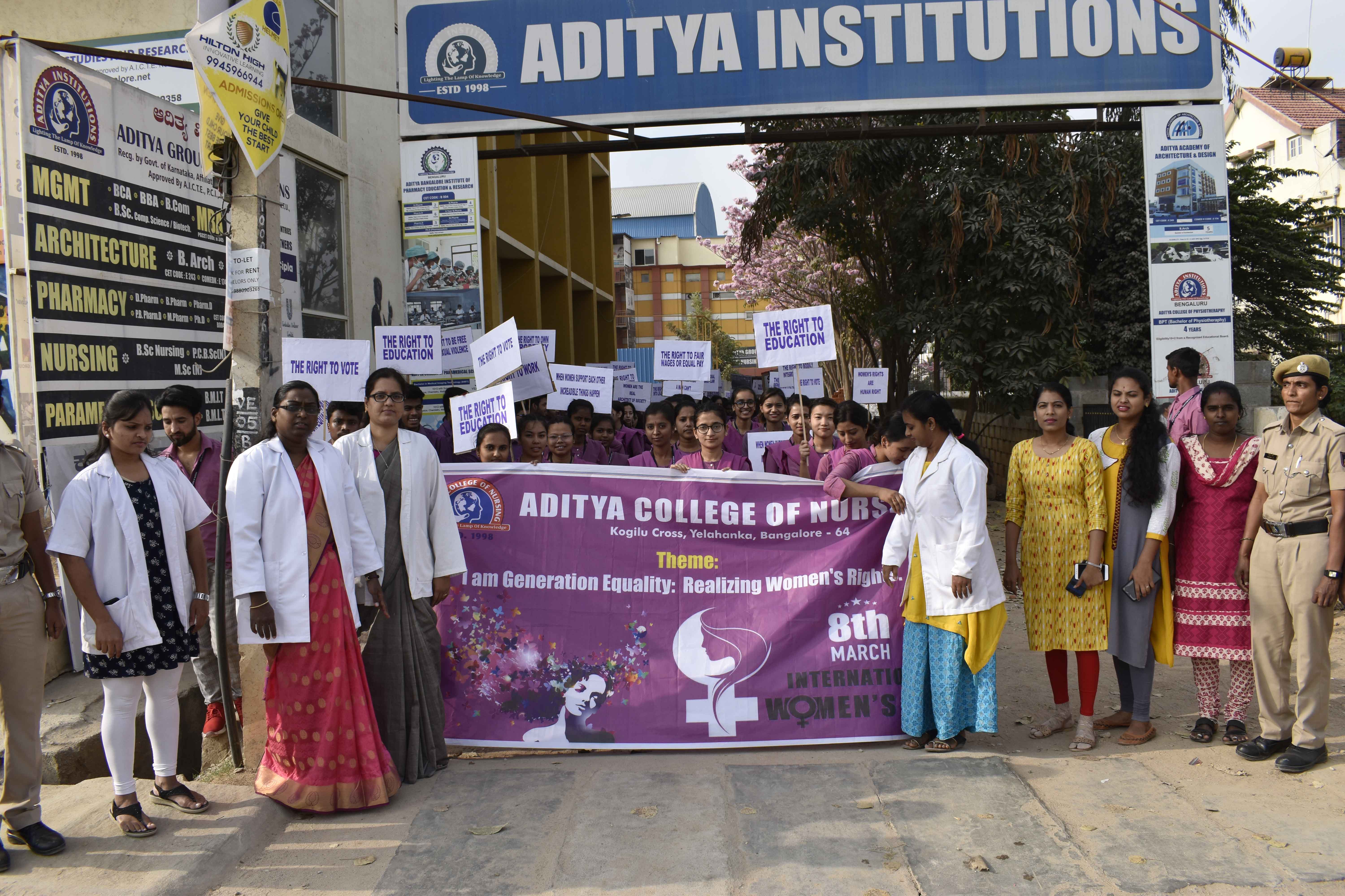 Women day rally starting point