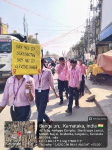 Conducted a rally on Cancer awareness as a part of world Cancer day observation