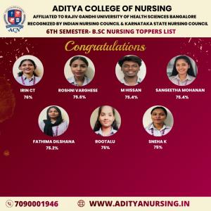 6th Semester B.Sc Nursing Toppers – Aditya College of Nursing