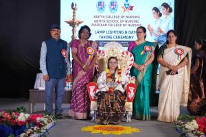Aditya Group of Institutions Celebrates Lamplighting and Oath-Taking Ceremony for Nursing Batches